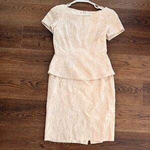 Classic Two Piece Peplum Top and Pencil Skirt by Marie St. Claire - Size 8